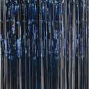 Beistle 1-Ply Tinsel Foil Fringe Curtain Photo Booth Backdrop, Birthday Party Decorations, Wedding Reception, Baby Shower Celebration, Graduation Supplies
