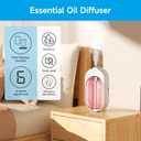 Nimin 6-Speed Aromatherapy Diffuser - Waterless & Cordless Essential Oil Air Freshener for Home, 50ml Portable Oil Diffuser, Ultra Quiet for Office Bedroom Wall Desktop