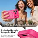 Magnetic for iPhone 17 Pro Max Case, Full Camera Protection, Compatible with MagSafe,Military-Grade Shockproof, Anti-Slip, Matte Slim Cover for i Phone 17 Pro Max Prone Case 6.9",Hotpink