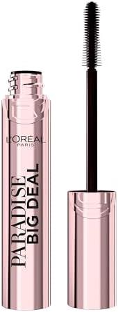 L'Oreal Paris Paradise Big Deal Mascara, Volumizing and Lengthening Formula, Buildable, Clump Resistant, Washable Blackest Black Mascara, 0.33 Fl Oz