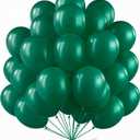 PartyWoo Dark Green Balloons 50 pcs 12 Inch Pearl Hunter Emerald Forest Green Balloons for Baby Shower Graduation Christmas Jungle Safari Birthday Party Decorations Green-Z01
