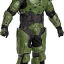 Disguise Halo Master Chief Costume for Kids, Official Halo Infinite Ultra Prestige Costume with Full Armor and Helmet, Child Size (10-12), Large (Green, M)