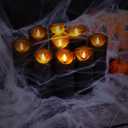 2 x Flickering Flameless Candles, Battery Operated Acrylic LED Pillar Candles with Remote Control and Timer, Set of 9 (Black)