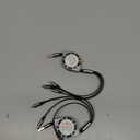 Multi Charging Cable 3A, [2Pack 4ft] Retractable Multi Charging Cord 3 in 1 Fast Charger Cord, USB C Charger Adapter with Lightning/Type C/Micro USB Ports for Cell Phones/iPhone/Samsung/PS/Tablets