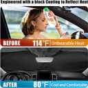 Strawberry Car Windshield Sun Shade Foldable Sunshade Front Window Cover Sun Visor Protector Accessories (59x27.5 inches)