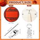 12 Set/36 Pcs Basketball Thanks Coach Gifts Set for Coach Wood Photo Picture Frame Basketball Appreciation Gift Set with Thank You Keychain Silver Whistle for Sport Instructor
