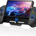 Switch Controllers with Hall Joystick for Nintendo Switch/OLED, Switch Pro Remote Controller with LED Light/Turbo/Dual Motor/4 Game Slot,Wired Joypad Replacement for Nintendo Switch Controller (JC300-Black)