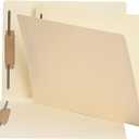 Smead Shelf-Master End Tab File Folders, 250 Count, Manila, Reinforced Straight-Cut Tabs, 2 Fasteners, Letter Size (34125)