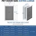 Dog Door for Wall - Steel Frame, Telescoping Tunnel & Double Food-Grade Silicone Flaps Pet Door, XL Dog Door with Secure Lock (Pets Up to 220 lbs), X-Large