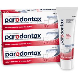 Parodontax Teeth Whitening Toothpaste To Help Bleeding Gums, Gum Toothpaste For Gum Health, 3.4 Oz x 3