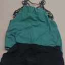 Zando Tankini Bathing Suits for Women Sport Womens Swimsuits Athletic Two Piece Swimsuit for Women Tankini Top with Shorts (3XL, Green Floral)