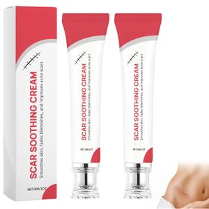 Scar Soothing Cream & Smoothing Cream for Scars,Helps Improve Appearance,Reduces Redness,Lightweight Non-Greasy Formula (2 Pcs)