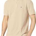 Tommy Hilfiger Men's Short Sleeve Cotton Pique Polo Shirt in Classic Fit (Large, Khaki Heather)