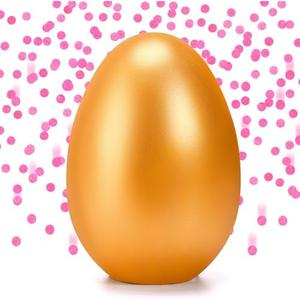 VioraWhite Easter Baby Gender Reveal Egg 6 Inches Boy or Girl Spring Gender Reveal Ideas Surprise Egg with Confetti Pregnancy Announcement Gift Baby Shower Gender Reveal Party Supplies(Pink)