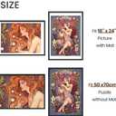 upsimples 19.7x27.6 Puzzle Frame, Display 18x24in with Mat or 50x70cm Without, Wall Hanging 1000 Pieces Puzzles Frames, Black, 1 Pack