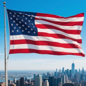 American flag 10x15 FT for Outside, Heavy Duty Polyester USA Flag Outdoor with Embroidered Stars, Sewn Stripes, US Flag with Brass Grommets for Indoor, Outdoor, All Weather