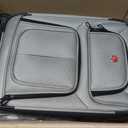 SwissGear Sion Softside Expandable Spinner Luggage Durable Lightweight Travel Suitcase, Pewter, Carry-On