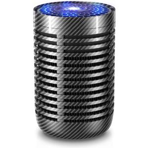 Car Air Purifier, Air Purifier for Car with True HEPA Filter Clean Air,Eliminate Dust,Odor,Portable Car Accessories Built-in Air Freshener and Perfume Diffuser for Traveling, Home, Office Use (Carbon Fiber Black)
