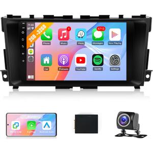 10.1 inch Touch Screen Car Radio for Nissan Altima 2013 2014 2015, with Apple CarPlay Android Auto, Bluetooth, HD Display, Backup Camera, SWC, FM, MIC, Can Bus (Model A: Without ac Vent)
