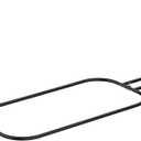 PrettyHome Shower Curtain Rod Hoop Square Shape Bathroom Heavy Duty No Rust Oval Shower Rod 58.3"x24" for Clawfoot Tub,for Free Standing Tubs Black