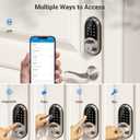 Veise RZ07 Fingerprint Smart Lock, 7-in-1 Smart Locks for Front Door, Keyless Entry Door Lock with App Control, Biometric Electronic Touchscreen Keypad Deadbolt, Satin Nickel