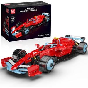 Mould King Racing Car Building Block Set, 1401 Pcs Detailed Super Car Model Kit, 1:8 Scale Sport Car Build and Display Home Decoration, Building Set for Adults