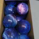LovesTown Galaxy Stress Balls Bulk, 50PCS Foam Squeeze Balls 2 inch for Stress Relief Outer Space Astronaut Party Class Reward