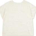 Hurley Girls Soft Knit Basic T-Shirt, Pale Ivory 3T