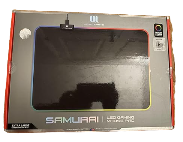 LIFEWORKS Samurai LED Gaming Mouse PAD Multicolor Illumination