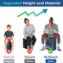 2026 Upgraded XL Portable Toilet for Adults,Tall Camping Toilet with Lid and Convenient Carry Bag, Portable Potty for Camping, Hiking, Car Travel,Truck, RV, Boating, Road Trips, Beach (Blue, 16.5''H)
