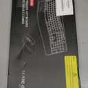 Wireless Keyboard and Mouse Combo, 2.4G Full Size Wave Keys Ergonomic Keyboard with Wrist Rest and 3-Level DPI Adjustable Wireless Ergonomic Mouse for Windows, Mac OS Desktop/Laptop/PC(Black)