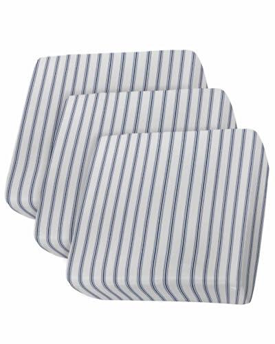 Wowouhiya Navy Blue Striped Couch Cushion Covers, Stretch Sofa Cover with Elastic Bottom, Navy Blue White Stripes Farmhouse Sofa Slipcovers Protector Washable Chair/Sofa Cushion Covers for Pets S-3Pcs