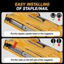 Cordless Nail Gun for Dewalt 20V Battery (No Battery), 2-IN-1 Electric 18GA Brad Nailer & T50 Crown Stapler, Battery Powered Staple Gun with 1000 Staples and 1000 Nails for Woodworking & Family DIY