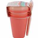 Little Table 17-Ounce Tumbler with Lid and Straw - Corals