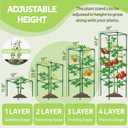 3 Pack Tomato Cages for Garden - 48" Square Tomato Cage for Pots & Raised Garden Bed - Heavy Duty Tall Tomatoes Trellis Plant Stakes Support for Vertical Climbing Plants Vegetables & Flowers