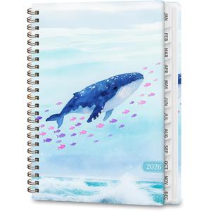 2 x 2026 Planner, Weekly and Monthly Calendar Planner Agenda, Jan 2026 - Dec 2026, Planning Academic Book, Office Desk Accessories and School Supplies - A5 (6.3'' x 8.5'') (Whale)