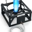 Propane Burner for Outdoor Cooking (Single Burner-Jet Burner), Black