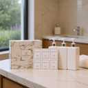 27oz Dispenser Bundle - 3 Pump Bottles(White & Silver) + 18 Labels