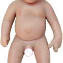 Mini Silicone Baby Doll 6 Inch Soft Flexible Realistic Mini Baby Dolls Lifelike Naked Silicone Babies Toy for Kids Boys Girls Collection