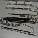 Space Saving Pants Hangers with Metal Clips, 2 Pack, Multi-Layer Closet Organizer for Trousers and Scarves