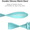 NotoCity Compatible Fenix Plus Bands Silicone Replacement Watch Strap for Garmin Fenix 5X, 6X, 3, HR, Descent MK1, D2 Delta PX, D2 Charlie (Teal)