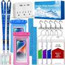 Cruise Essentials 2026,Cruise Must Haves Kit,Non-Surge Protector Power Strip,Magnetic Hooks,Lanyards,Luggage Tags,Towel Bands,Waterproof Phone Pouches,Travel Essentials