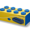 ROOM Copenhagen Lego Storage Brick 8 Desk Drawer, 8-Stud Stackable Tabletop Storage Box, 12.4 x 6.2 x 4.4 in, Bright Blue