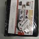 XHYANG Car Seat Protector 1 Pack Car Seat Cushion Mat Thickest Padding,Waterproof 600D Fabric Car Seat Covers for Non-Slip Backing Mesh Pockets for Baby and Pet (Black, 2 Pcs)