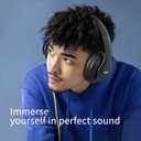 Uliptz Wireless Bluetooth Headphones, 65H Playtime, 6 EQ Sound Modes, HiFi Stereo Over Ear Headphones with Microphone, Foldable Lightweight Bluetooth 6.0 Headset for Travel/Office/Cellphone/PC