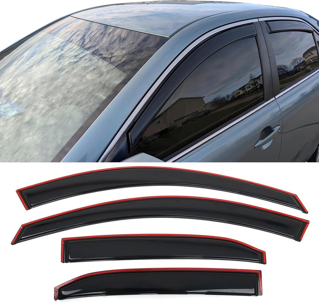Fit 2007-2011 Toyota Camry in Channel Slim Style Acrylic Window Visors