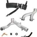 LR090630 Engine Coolant Pipe Water Outlet Tube for Land Rover for Range Rover Sport Velar for Range Rover Discovery Defender 110 90 Radiator Coolant Flange #LR090630 LR092992 LR049990 AJ813917
