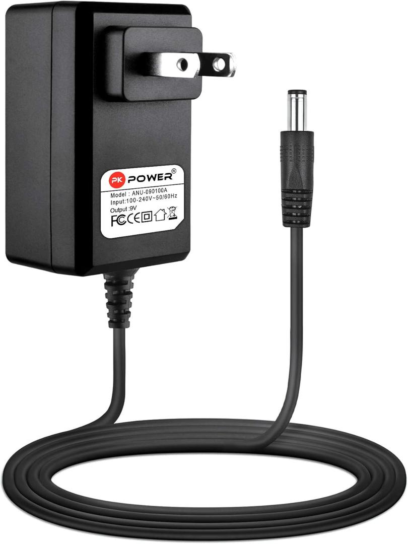 PKPOWER AC Adapter for Zoom AD-16 AD-16A, Power Supply for G1 G1X G1N G1XN G1Xon Power H2 H4 Handy Recorder, Boss Guitar Effects Pedal Power Supply Adapter Charger