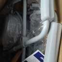 Drive Medical 11148-1 Folding Steel Bedside Commode Chair, Portable Toilet, Supports Individuals Weighing Up To 350 Lbs, with 7.5 Qt. Bucket and 13.5 Inch Seat, Grey