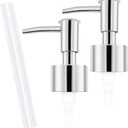2pack Silver Soap Dispenser Pump Replacement - Soap Pump for Lotion & Regular Glass Bottles - Soap Pump Dispenser Top Replacement for Soap Dispenser PumpStandard Diameter 28/400 Neck Size